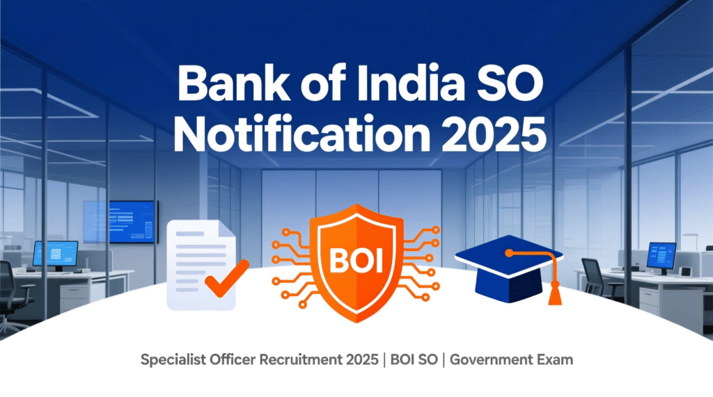 Bank of India SO Notification 2025