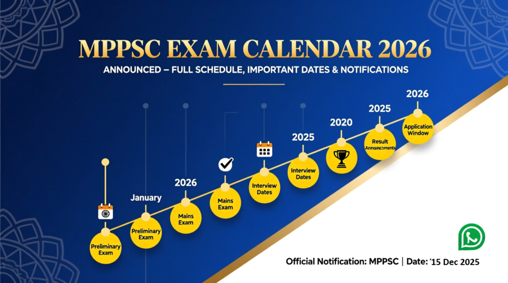 MPPSC Exam Calendar 2026 
