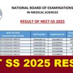 neet ss 2025 result