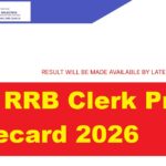 IBPS RRB Clerk Pre Scorecard 2026