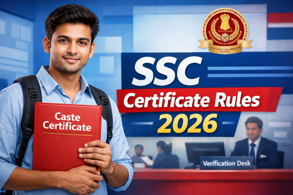 SSC Caste Certificate 2026